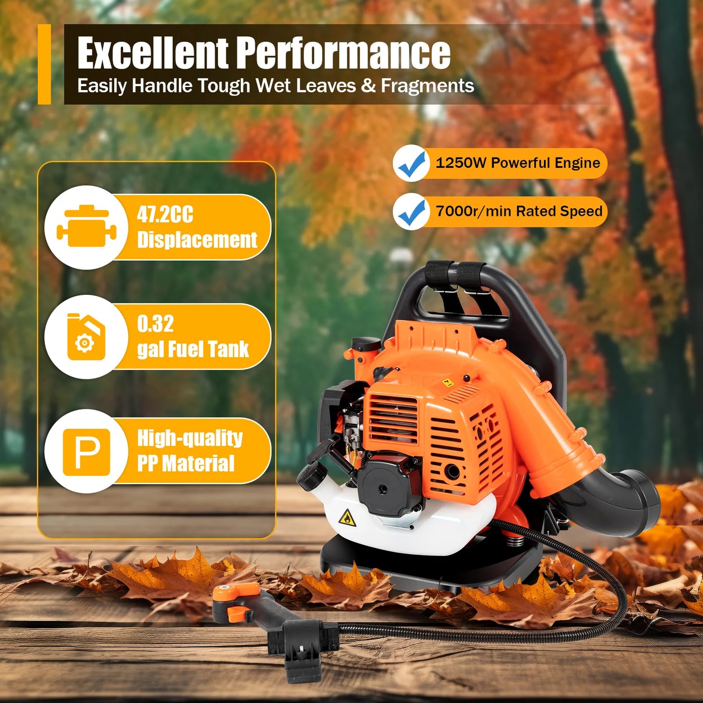 Leaf Blower, Air-Cooled Two-Stroke Heat Resistance