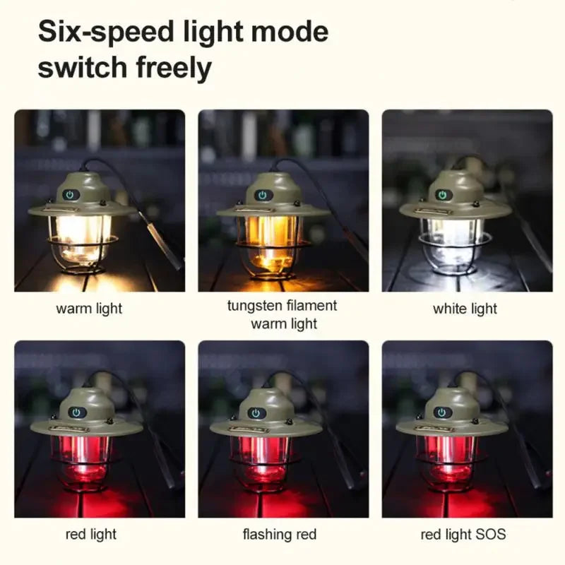 Outdoor Hanging USB Rechargeable LED Camping Lantern