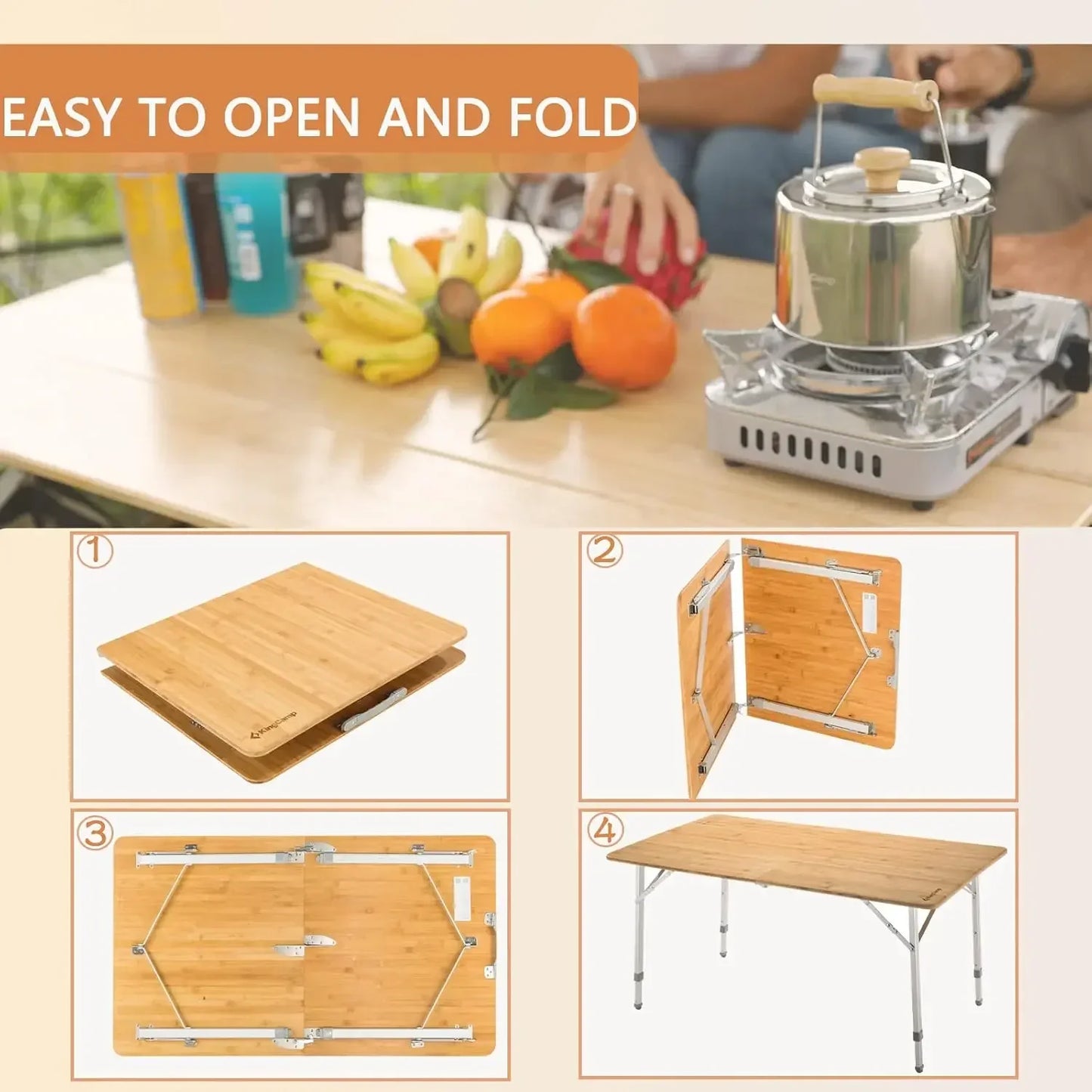 Bamboo Outdoor Folding Table