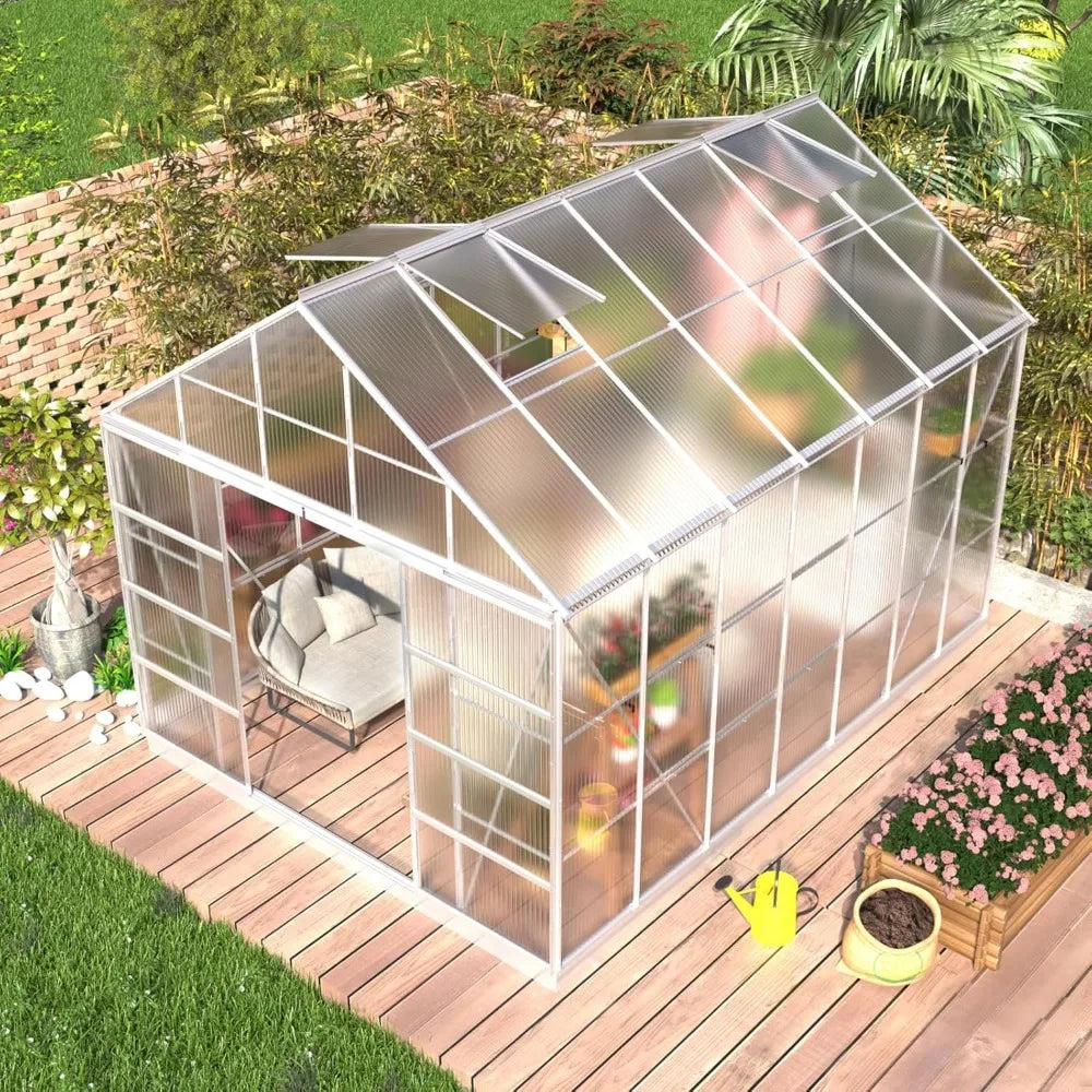 10' x 16' Outdoor Aluminum Greenhouse