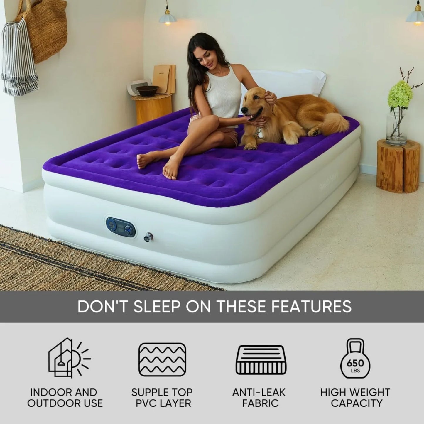 Air Mattress Queen Size with Built-in Pump