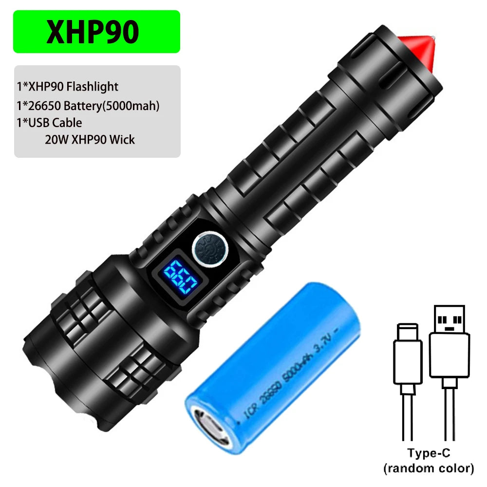 Rechargeable LED Super Bright High Powered Flash Light