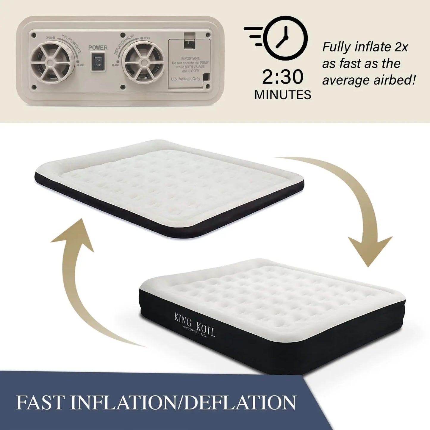 Pillow Top King Air Mattress with Built-in Pump