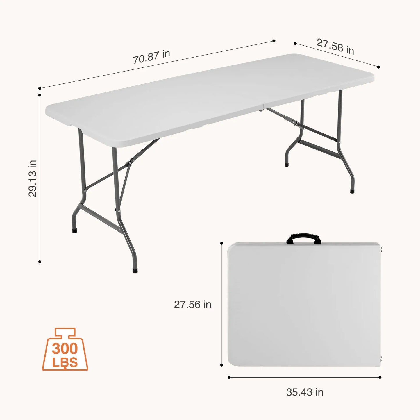 Outdoor/Indoor Heavy Duty Foldable Table