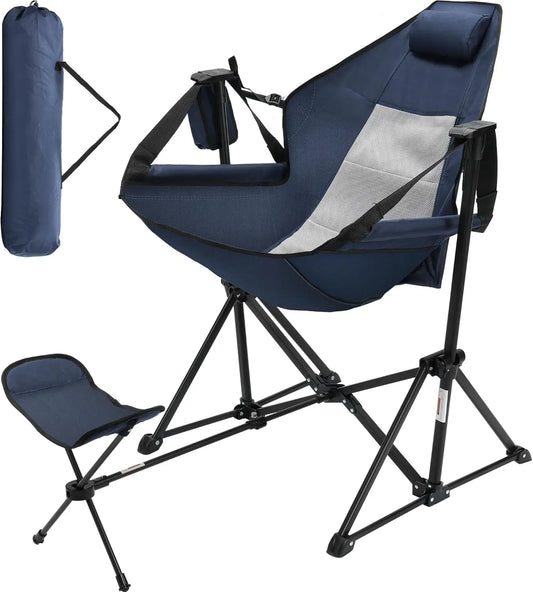 Hammock Camping Chair with Retractable Footrest