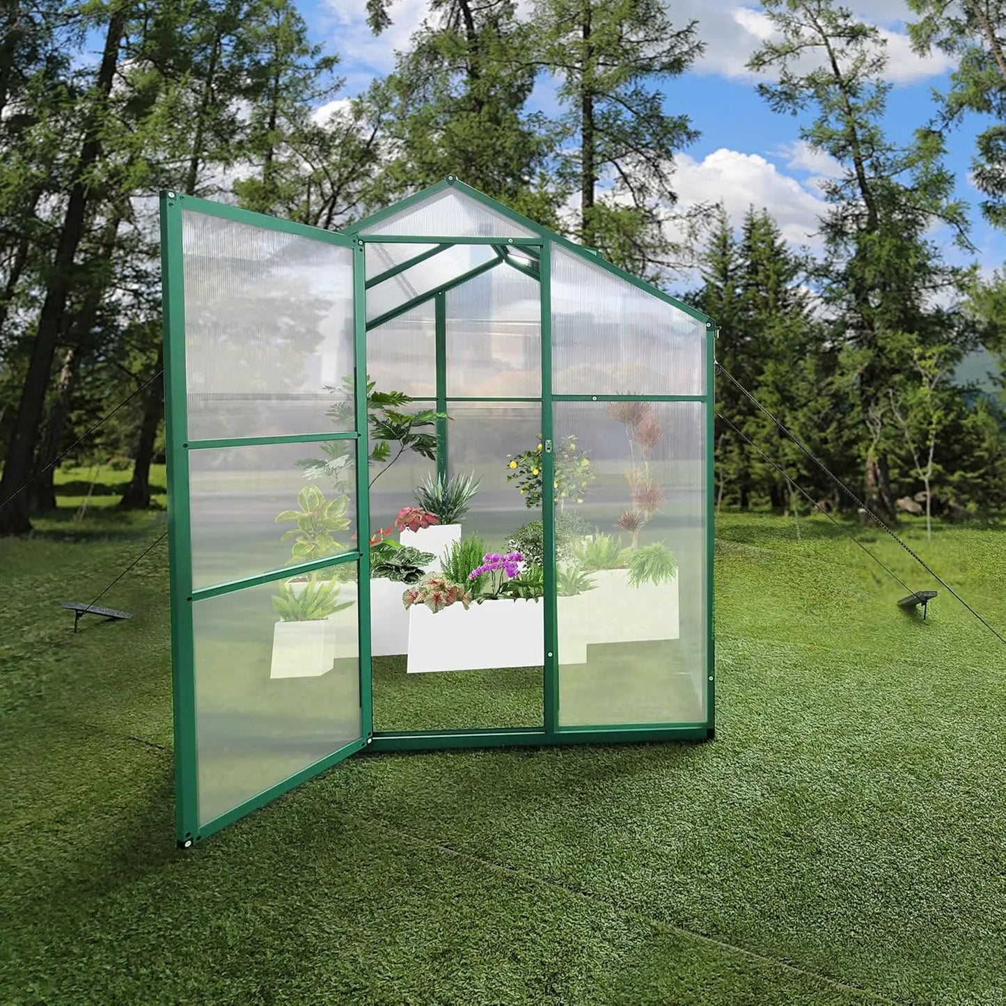 Polycarbonate Greenhouse w/Quick Connector Fast Assembly