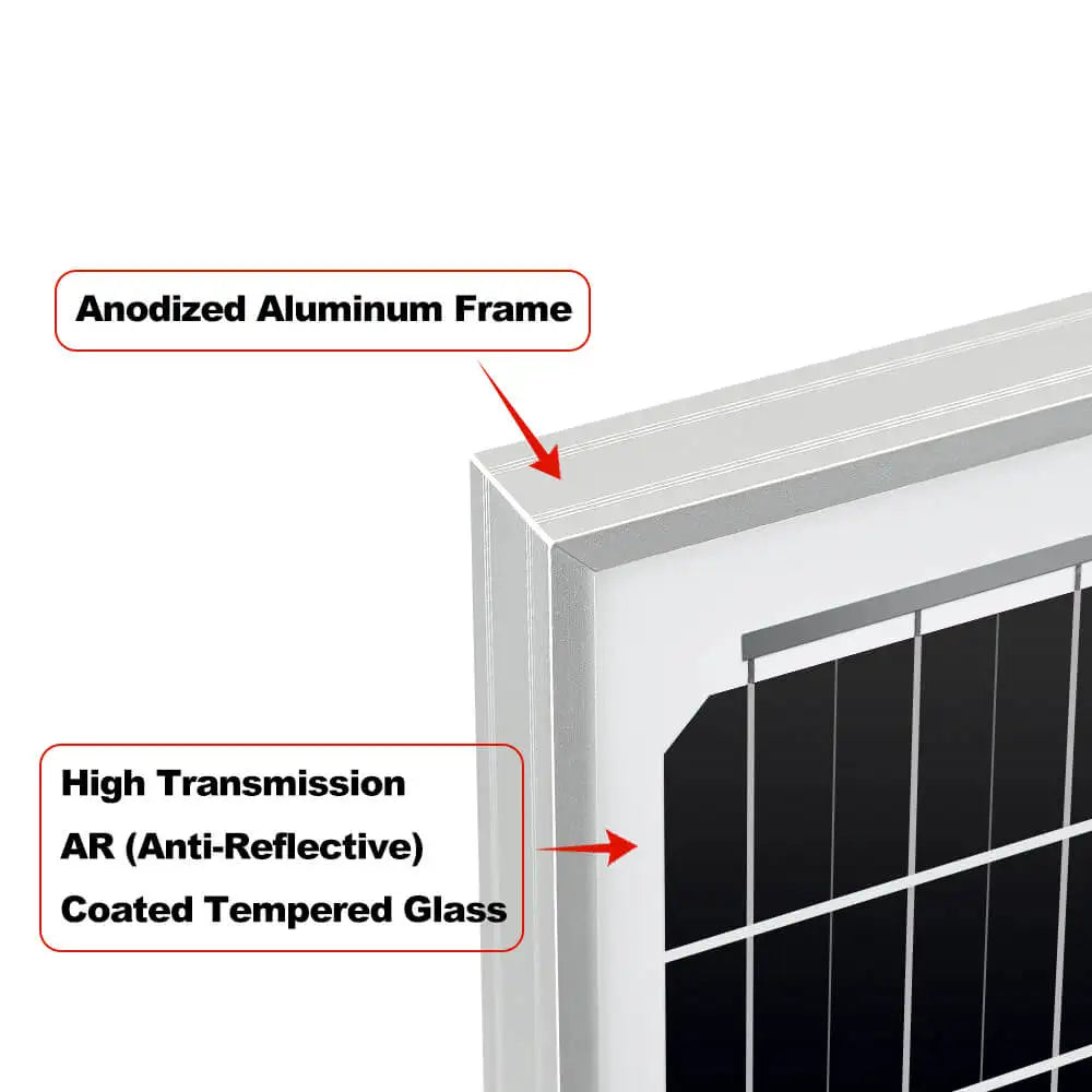 50 Watt Solar Panel Monocrystalline Cell 12 Volt Power Generator