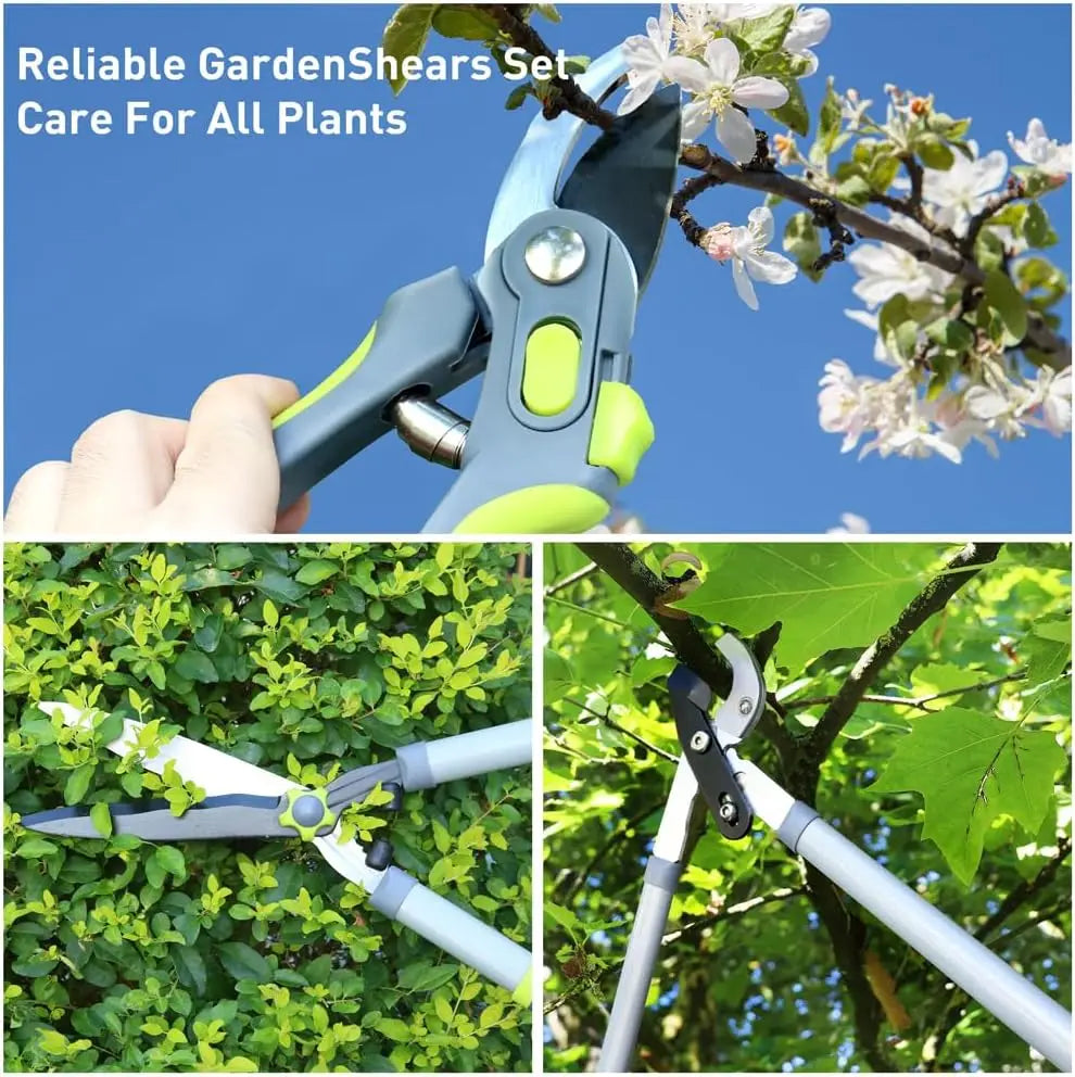 3Pcs Garden Shears Lopper Set,