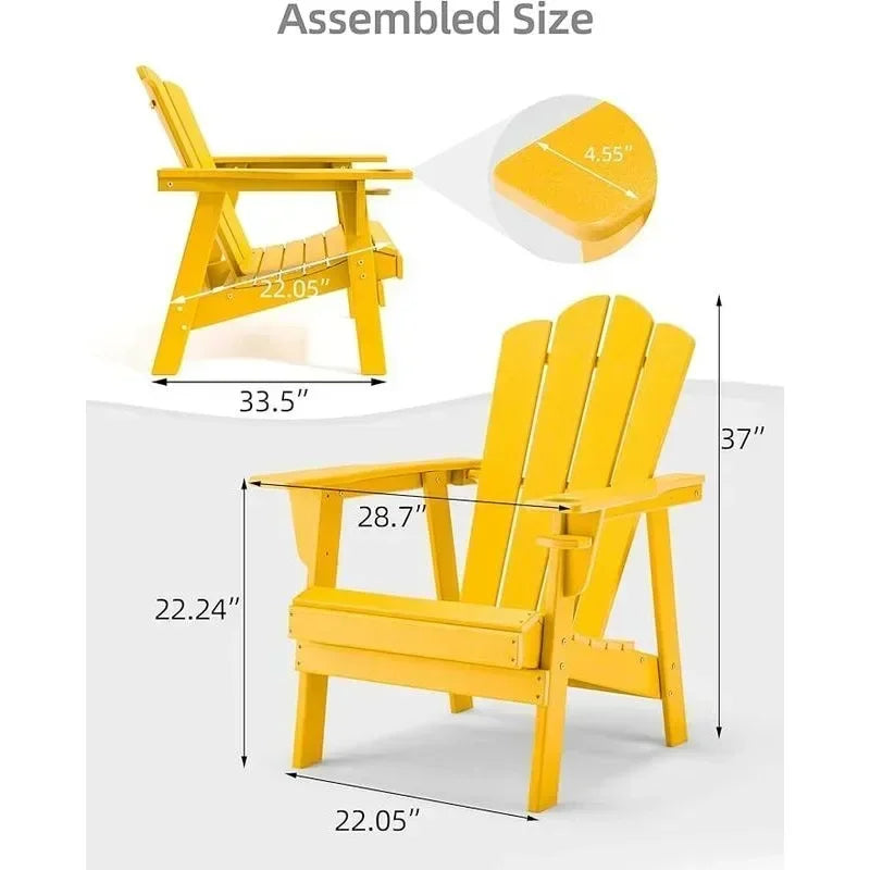 Multicolor Adirondack Chair - HDPE polyethylene wood