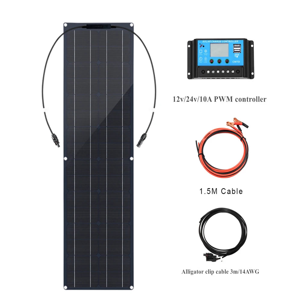 Flexible Solar Panel kit 50 Watt  PV Module 100 Watt 12V 24V