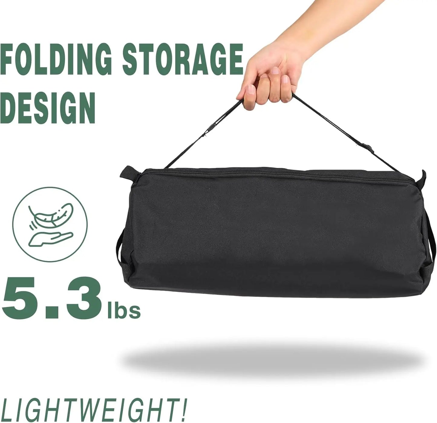 Portable Folding Backpacking Cot with Pockets