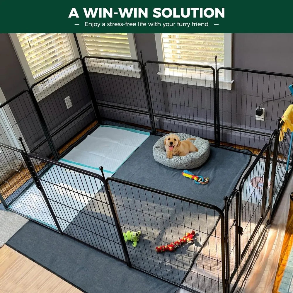 Dog Playpen for Yard, RV Camping, 40 inch, 8 Panels