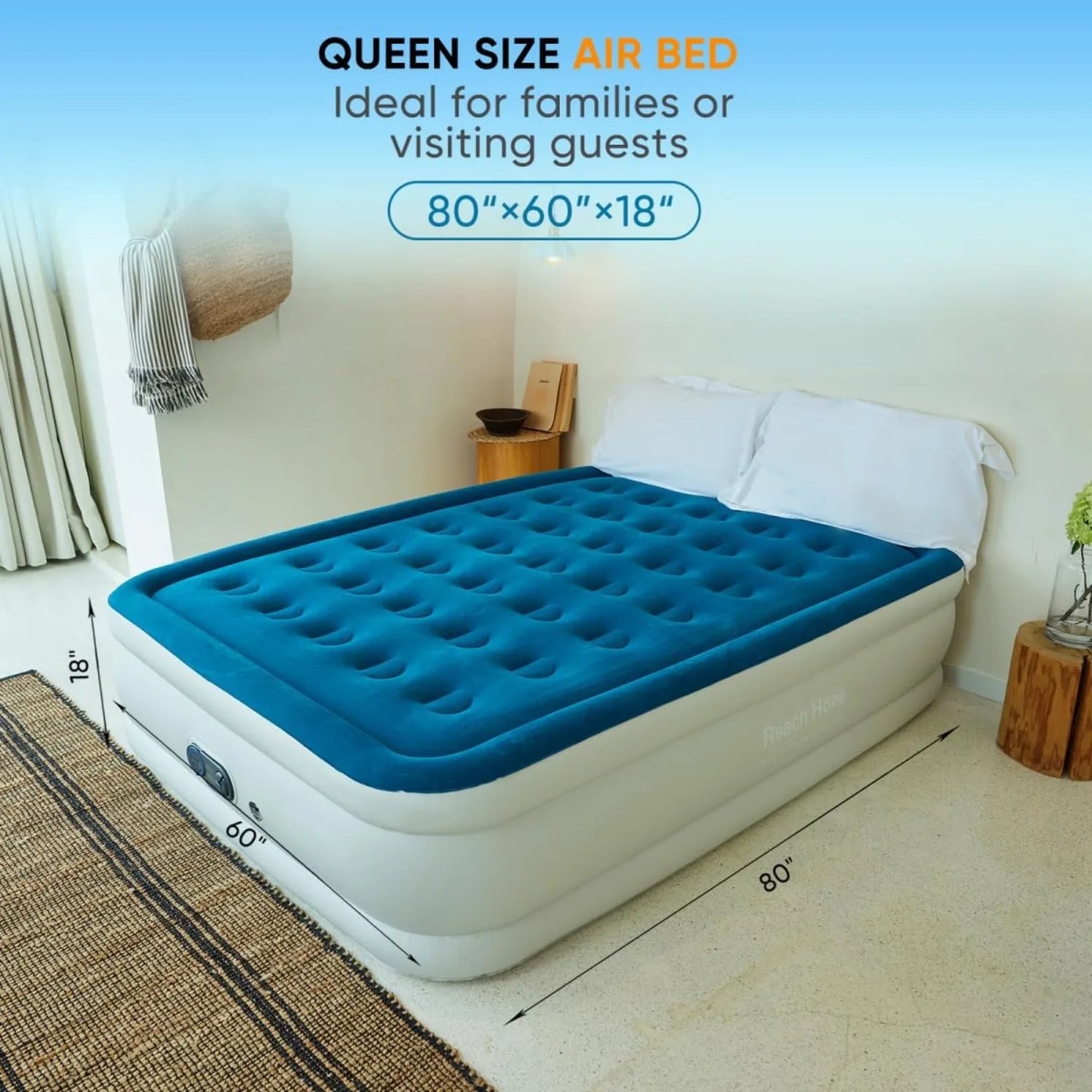 Air Mattress Queen Size with Built-in Pump