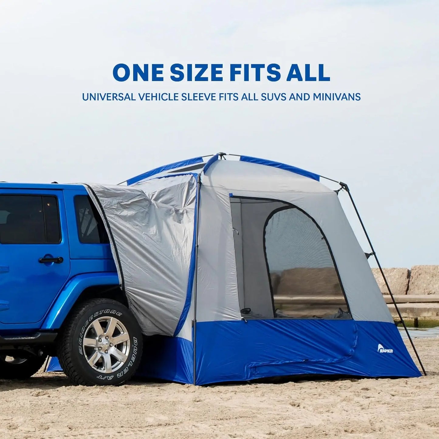 9'x9' Waterproof Tent with Universal Vehicle Sleeve