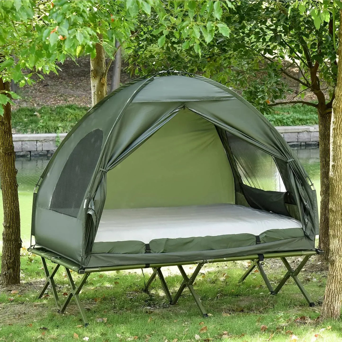 2 Person Camping Cot with Tent,