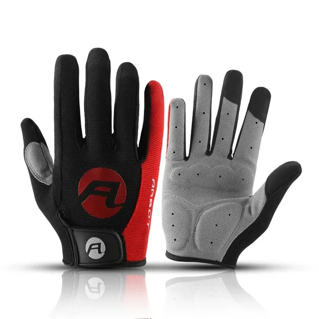 Men/Women Summer Full Finger Cycling Gloves-Black