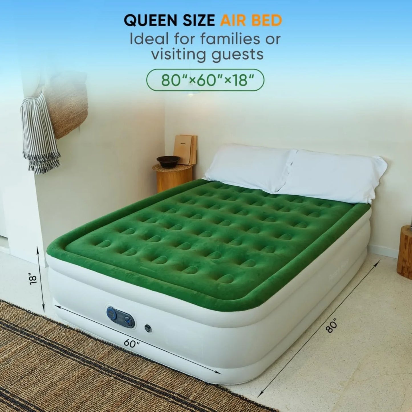 Air Mattress Queen Size with Built-in Pump