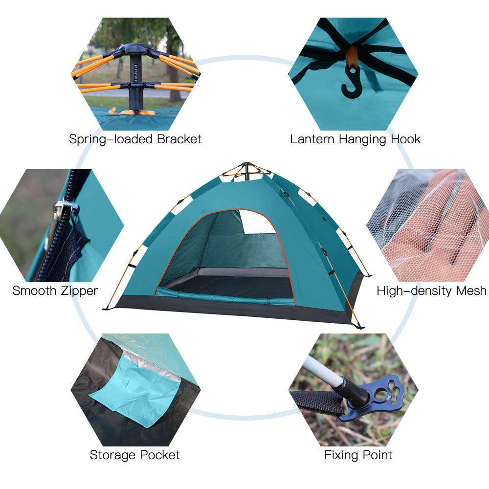 Pop Up Water-resistant Tent for 1-2 People