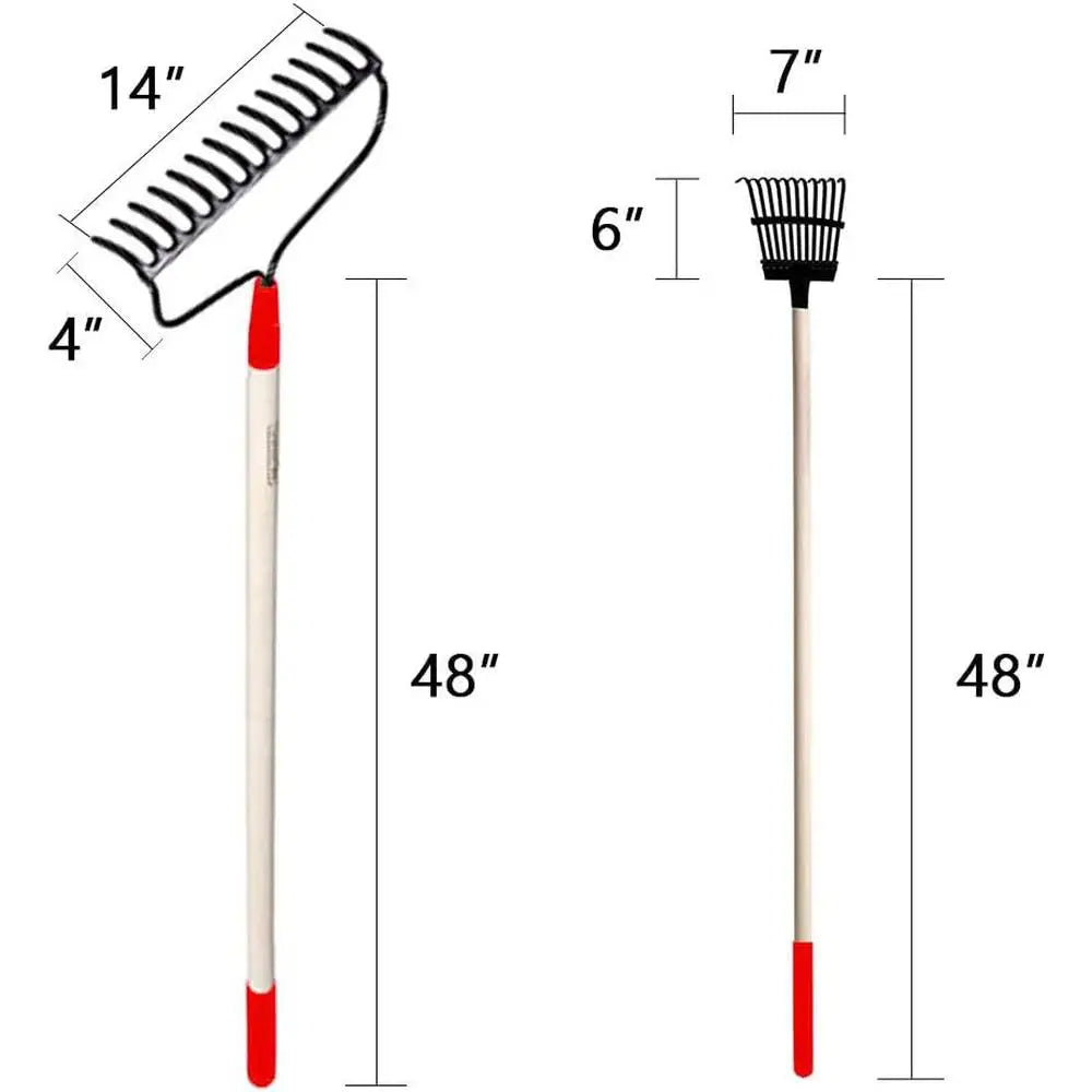 7-Piece Shovels Rakes Hoe Set