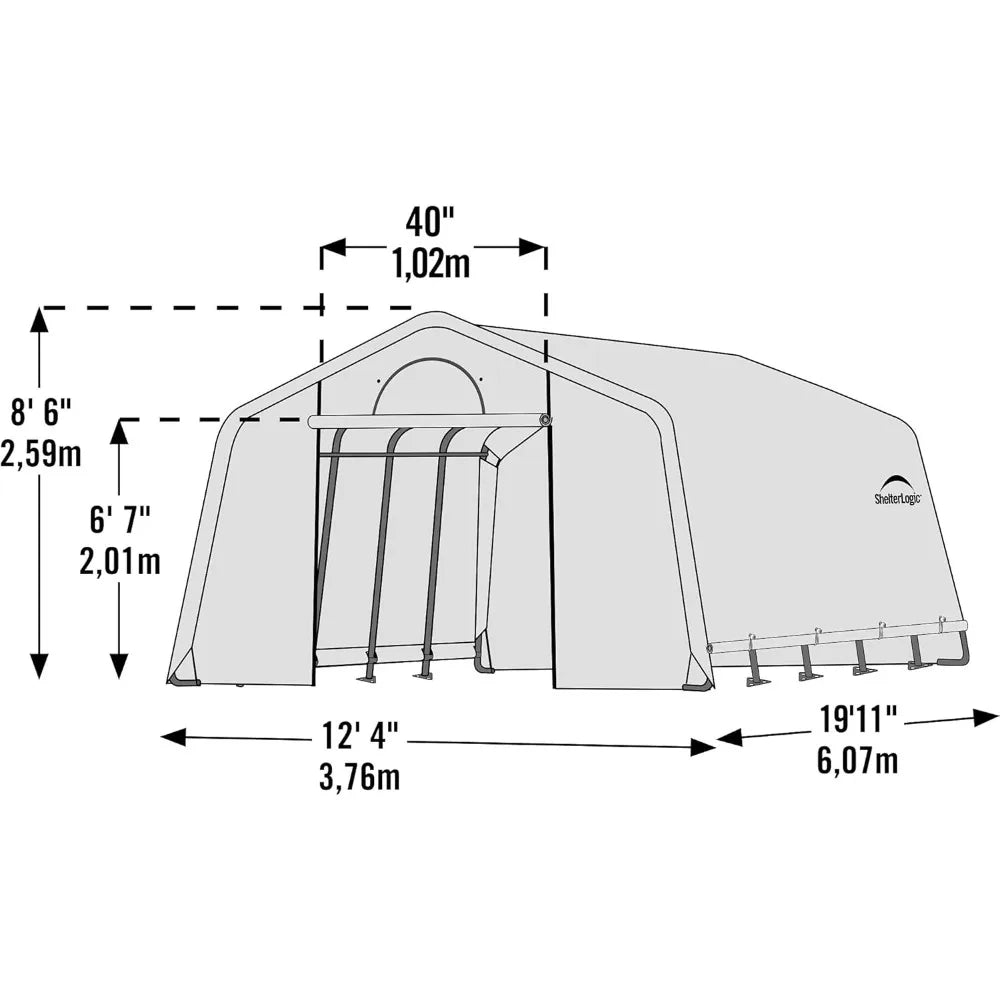 Greenhouse, Walk-Thru Access Peak Roof Style, 12' x 20'