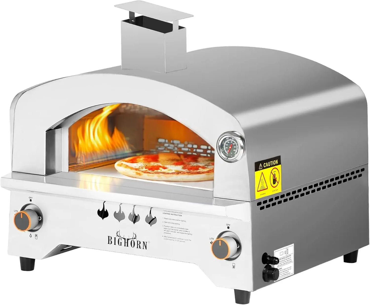 Portable Propane Pizza Oven w/13 Inch Pizza Stone