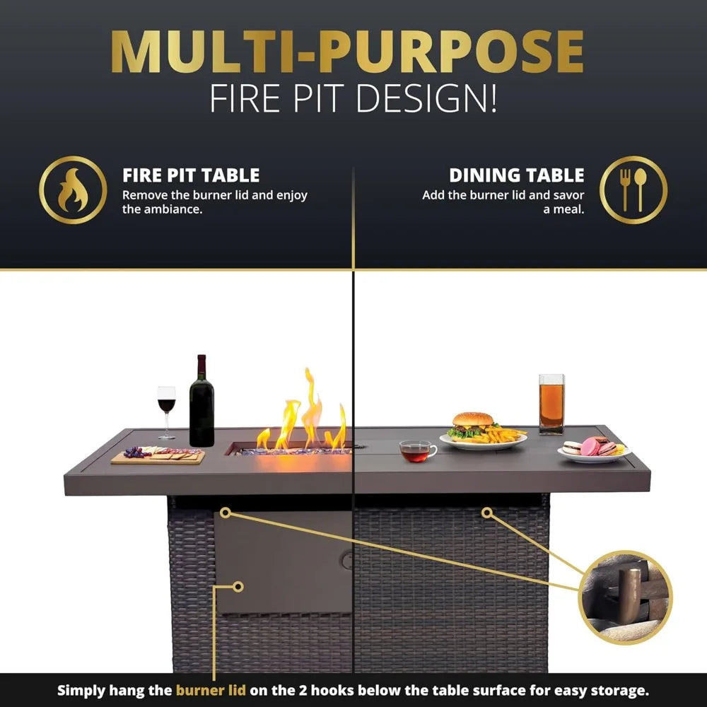 Propane Gas Fire Pit Table