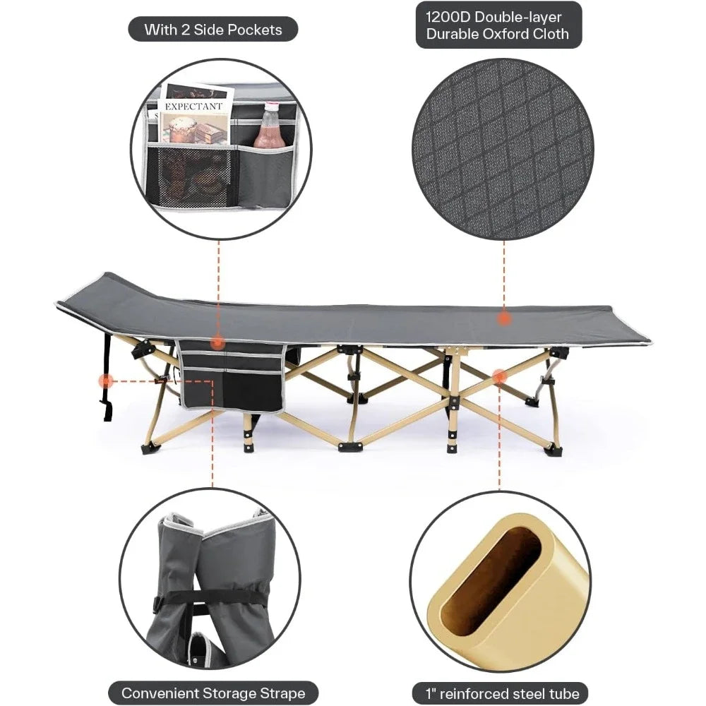 Camping Cots for Adults with Mattress Max Load 450 LBS