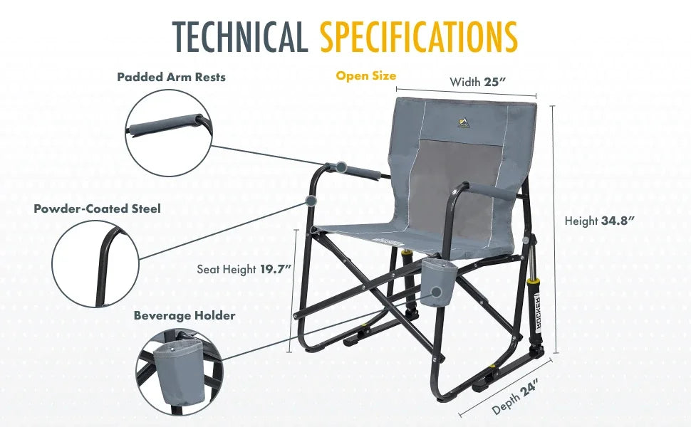 Outdoor Rocker Camping Chair