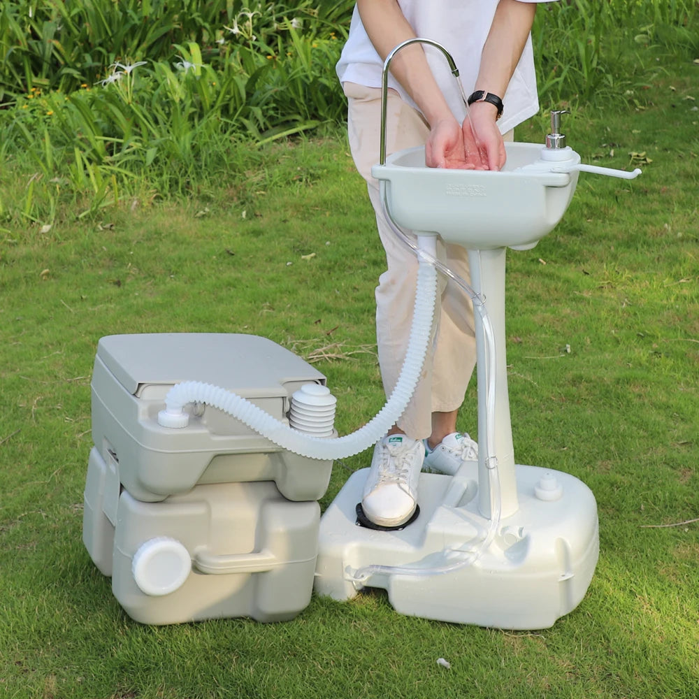 Outdoor Portable Camping Sink with Toilet