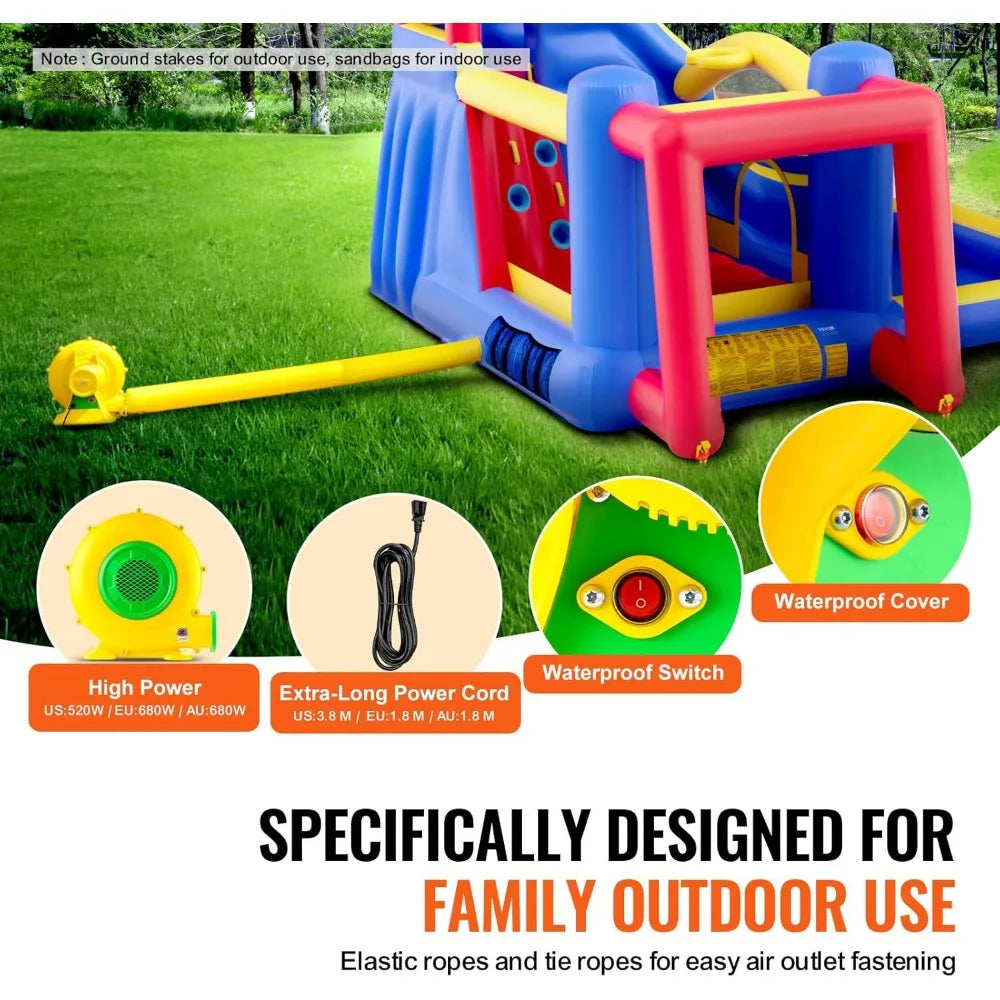 Inflatable Bounce House Playhouse with Blower