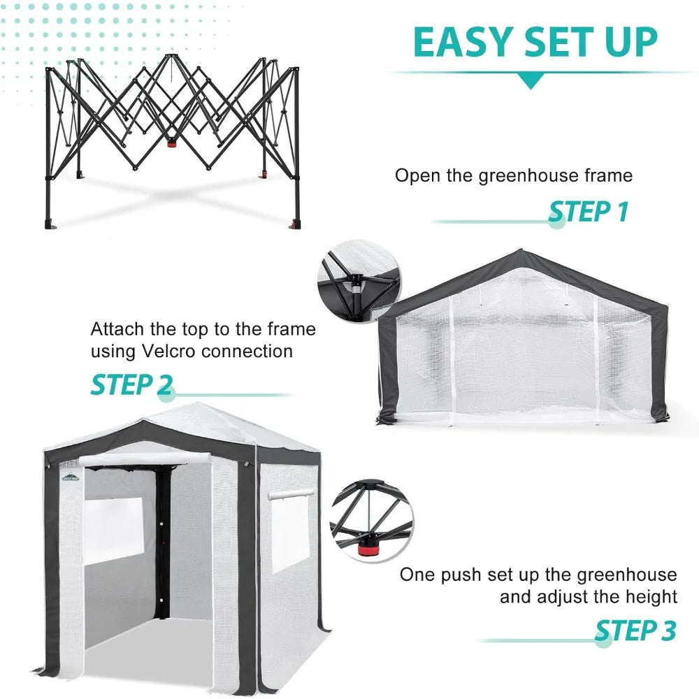 8x6 Portable Walk in Greenhouse