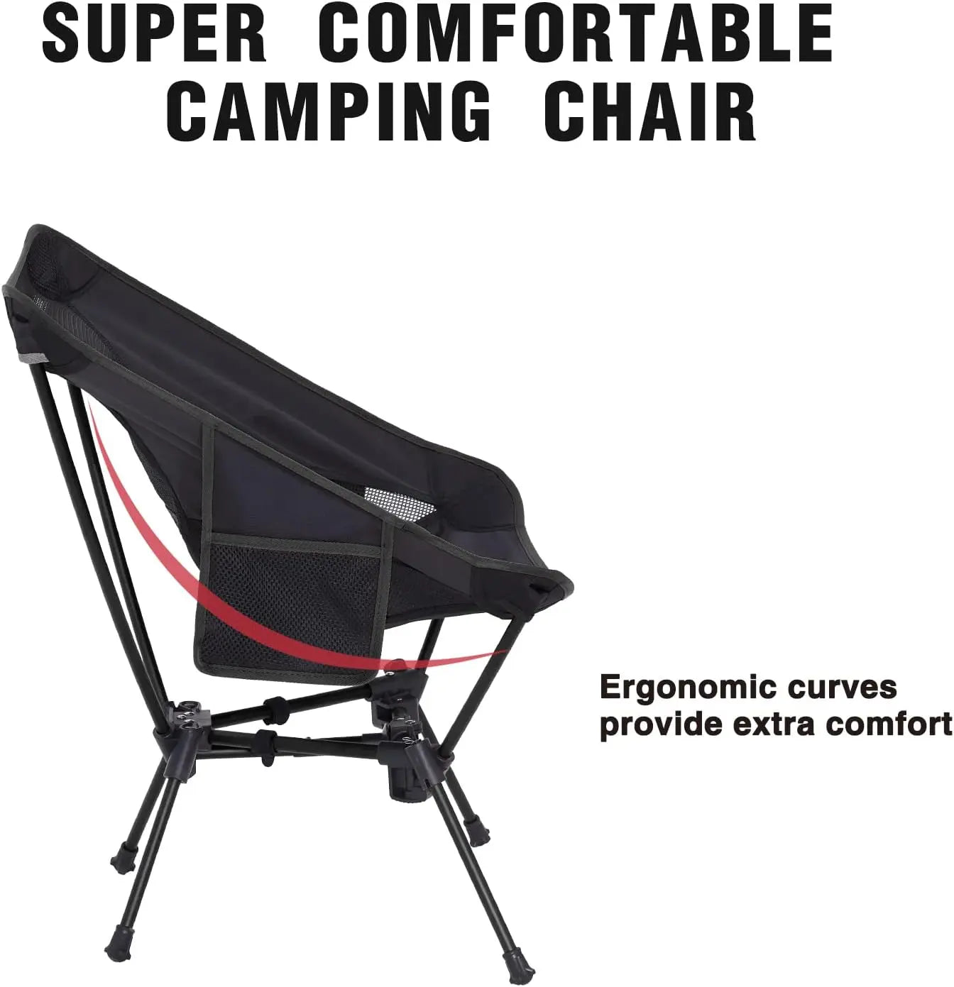 Portable Camping Chair Backpacking Chair - The 4th Generation Ultralight Folding Chair - Compact, Lightweight Foldabl