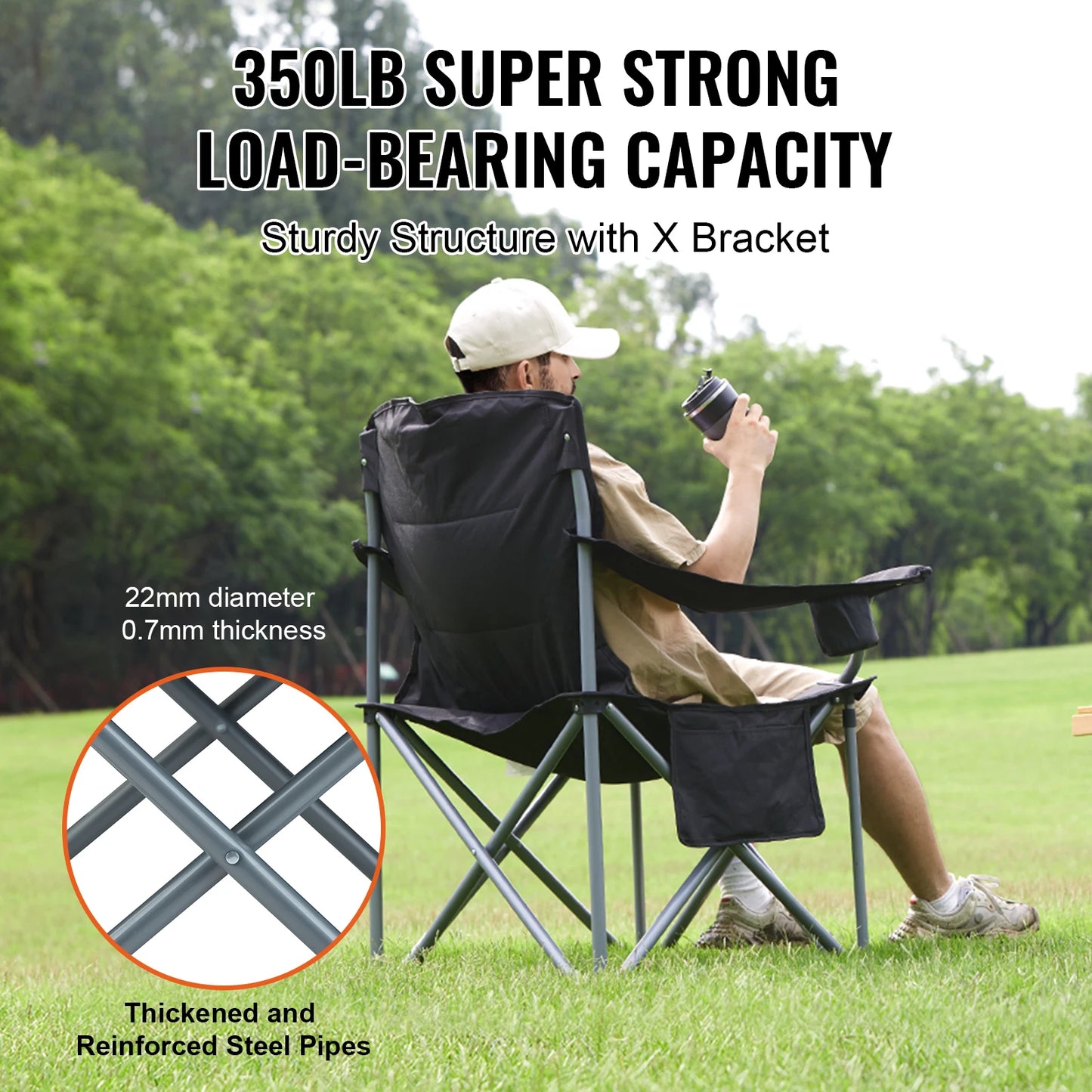 350lbs High Load Ultralight Folding Chair