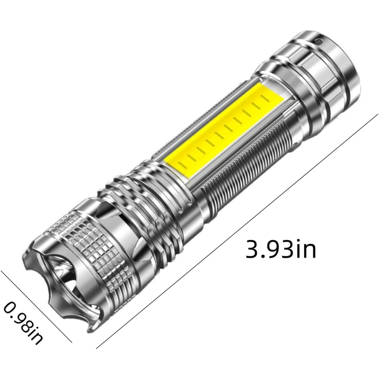 2pc High Lumens Zoomable Led Rechargeable Flashlight