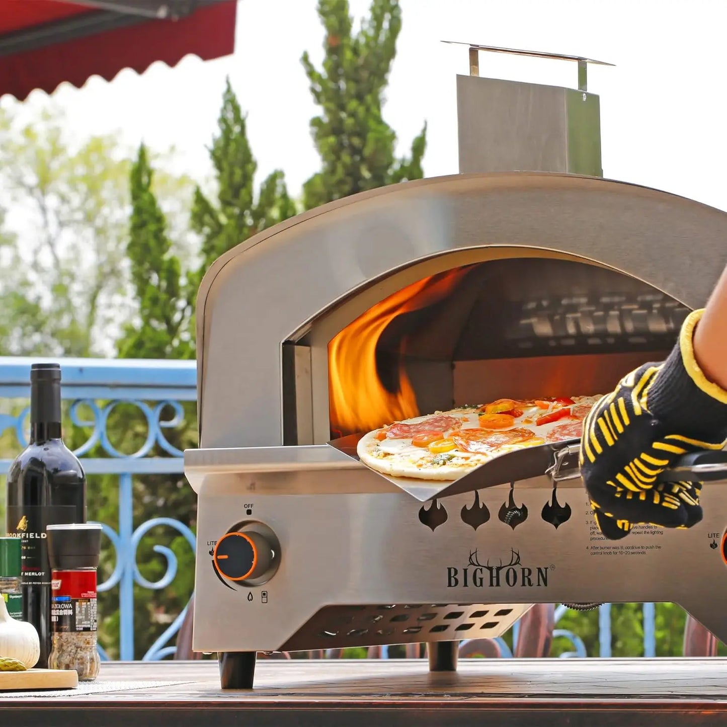 Portable Propane Pizza Oven w/13 Inch Pizza Stone