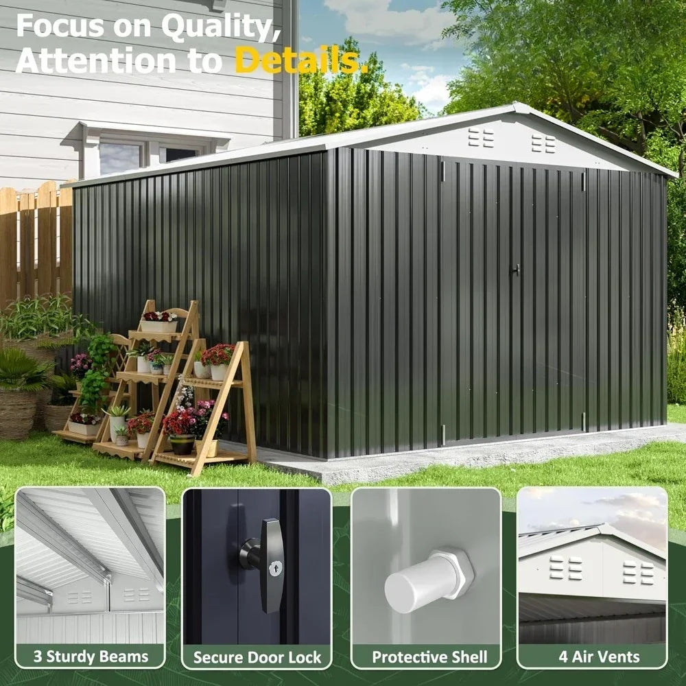 12x10 FT Outdoor Storage Shed