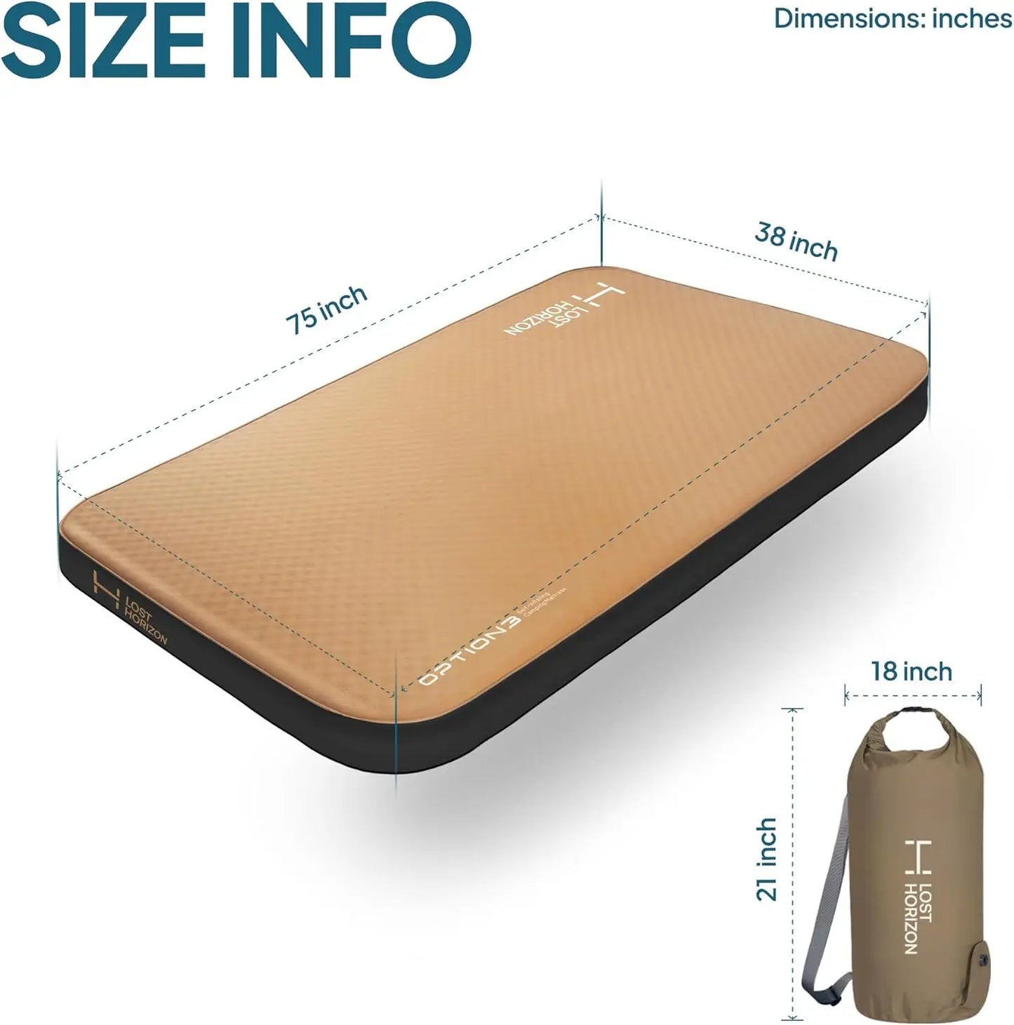 Air & Foam Camping Mattress, Self-Inflating