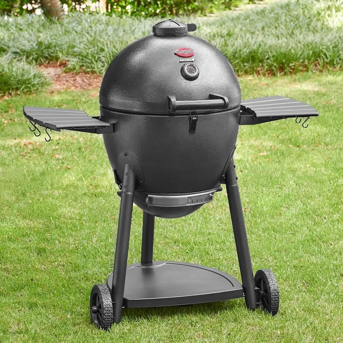 Charcoal Grill and Smoker w/Cast Iron Grates