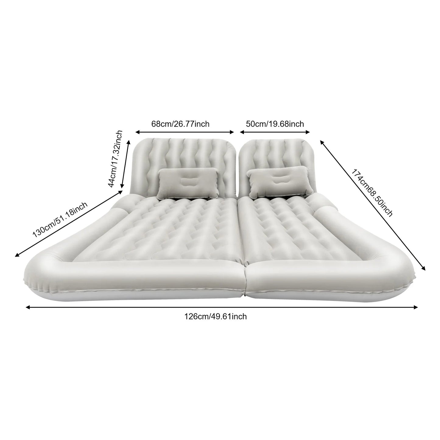 Inflatable Bed with Headrest