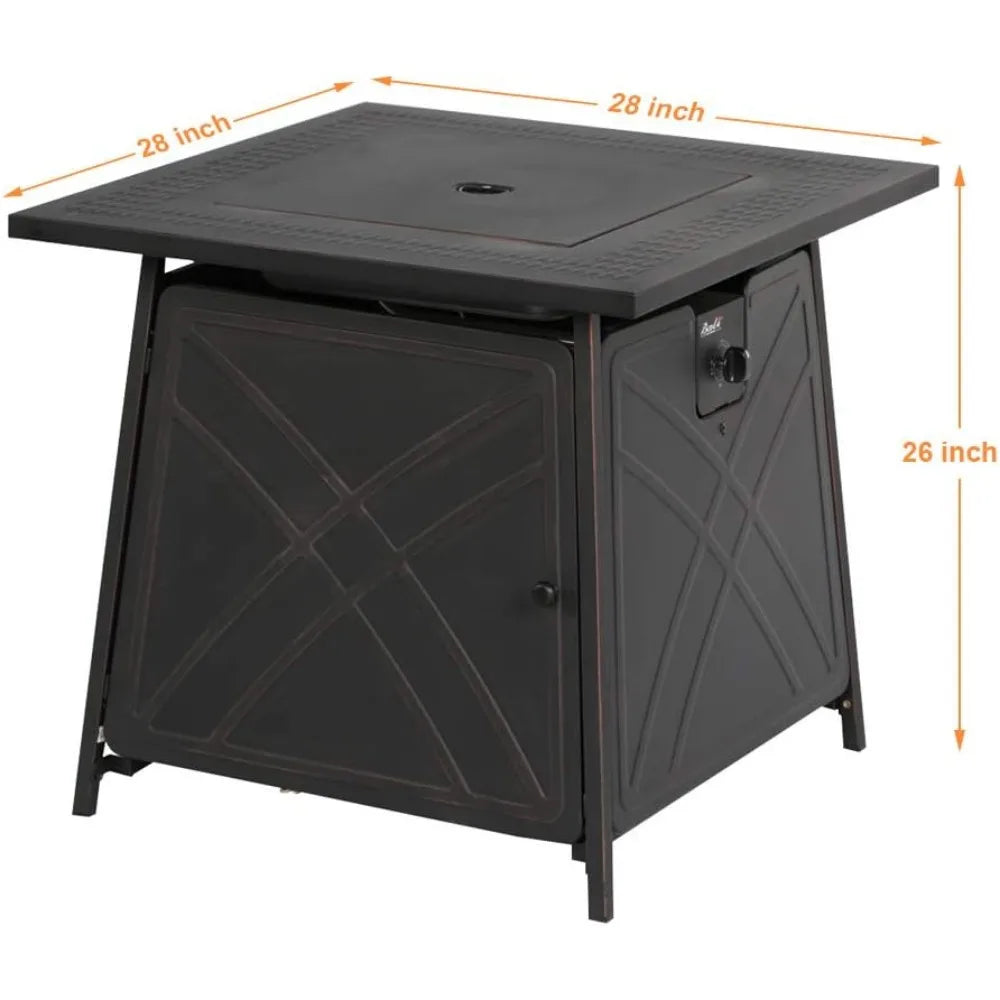 28 Inch 50,000 BTU Propane Fire Pit Table