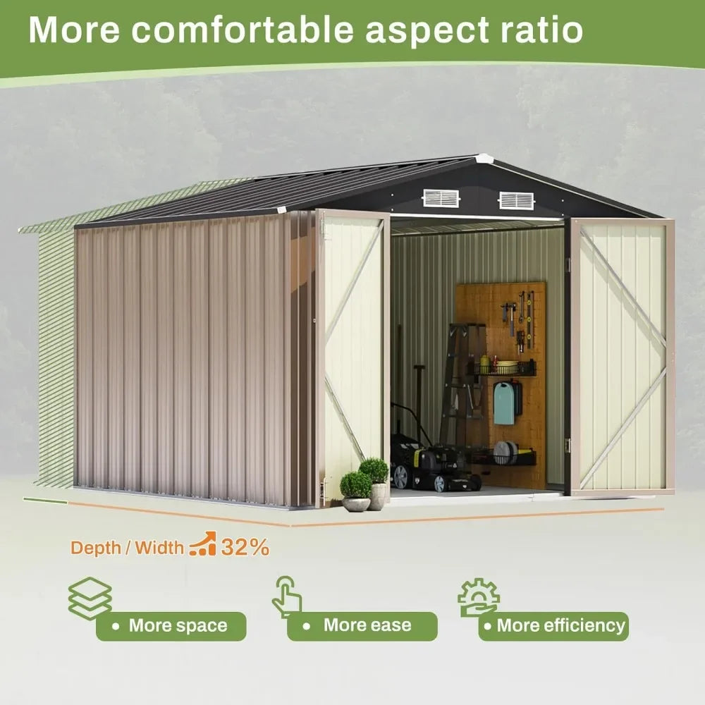 8x10 Feet Outdoor Storage Shed