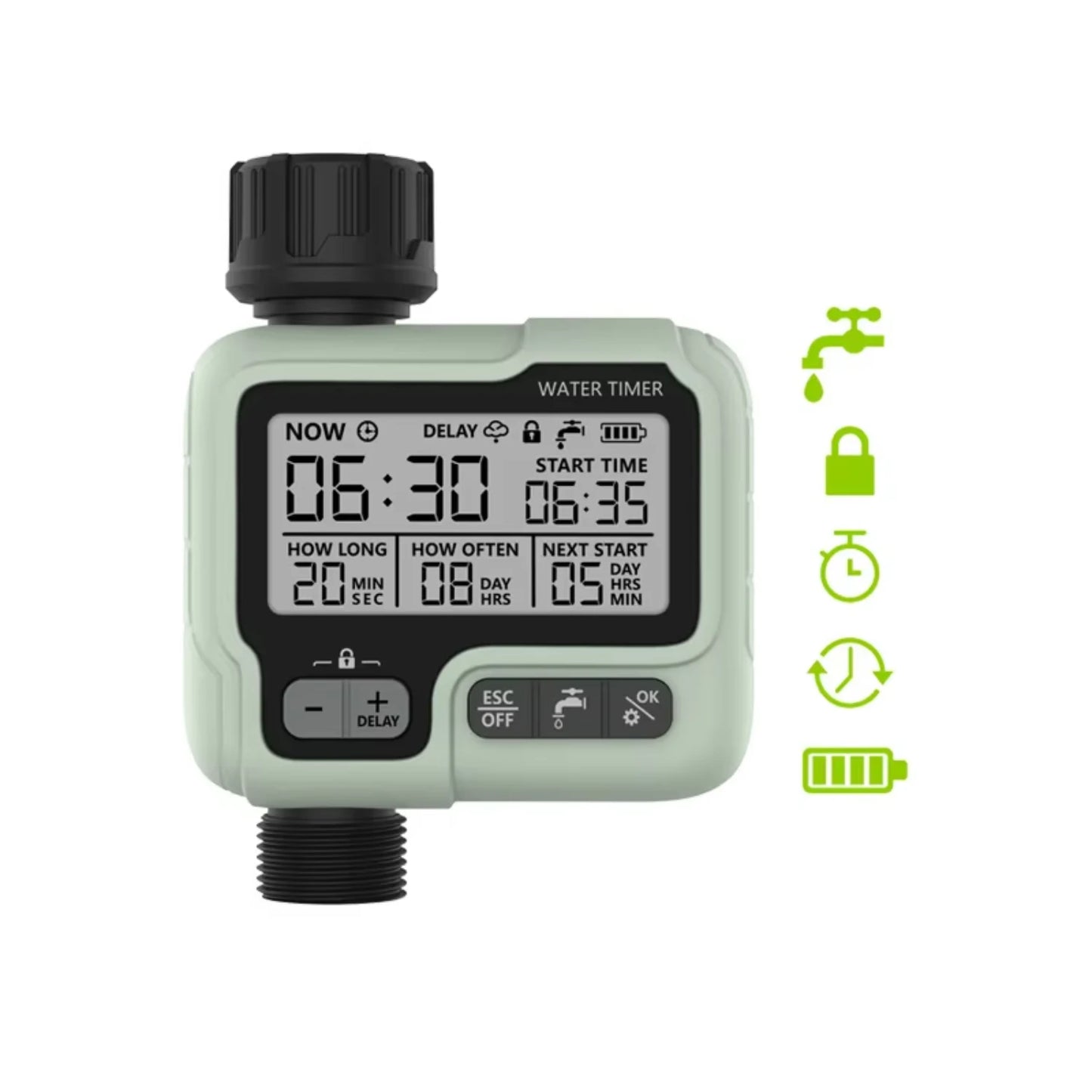 Garden Water Timer Automatic Rain Delay System