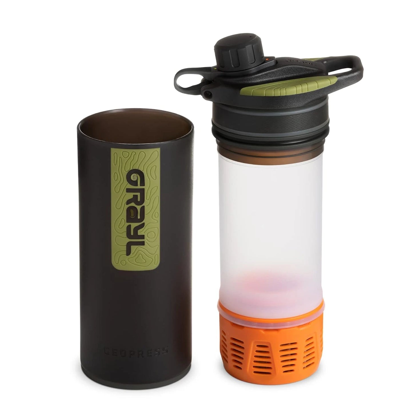 Water Purifier Bottle-24 oz, Filters & Cleans / replaceable cartridge-250L