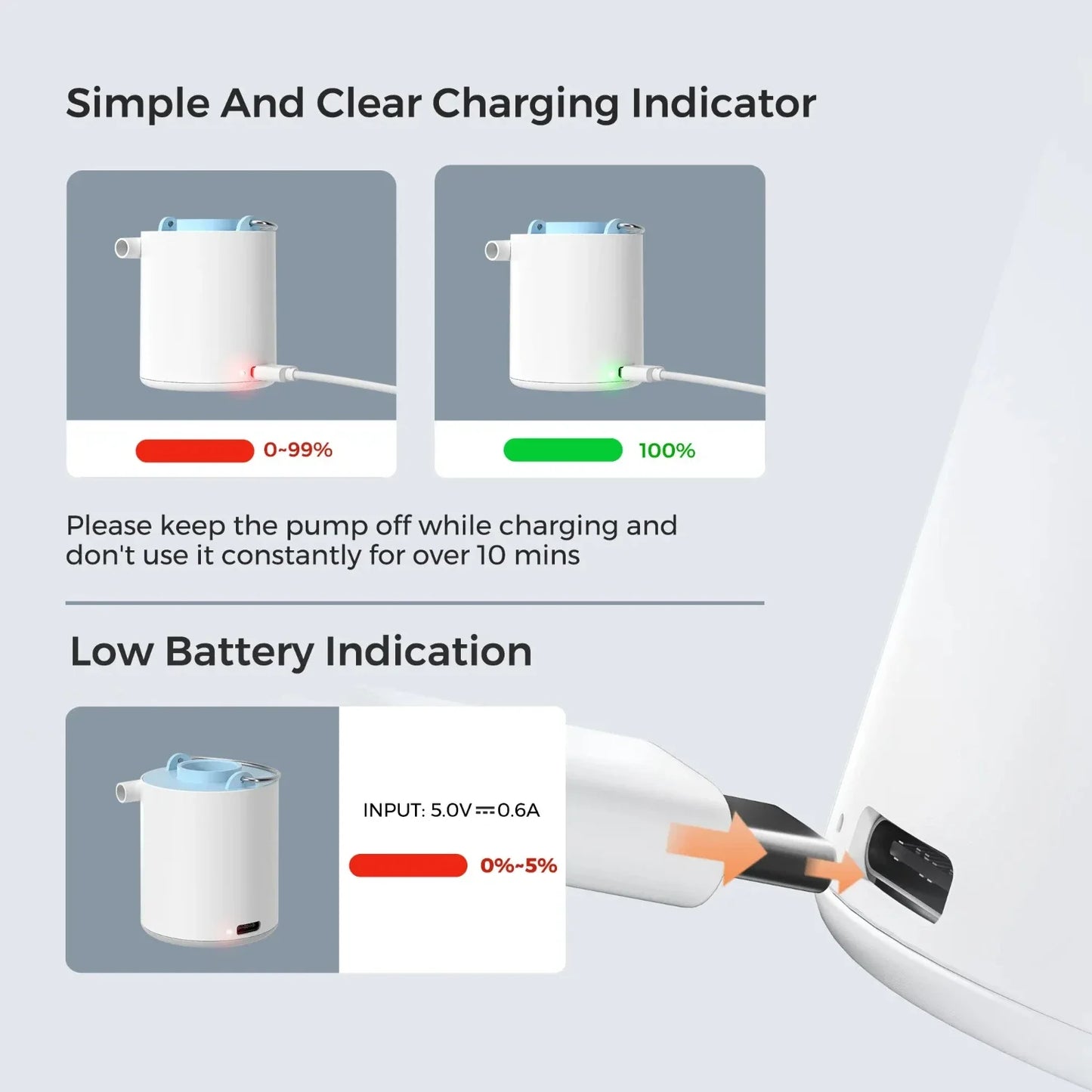 Portable Rechargeable Air Pump