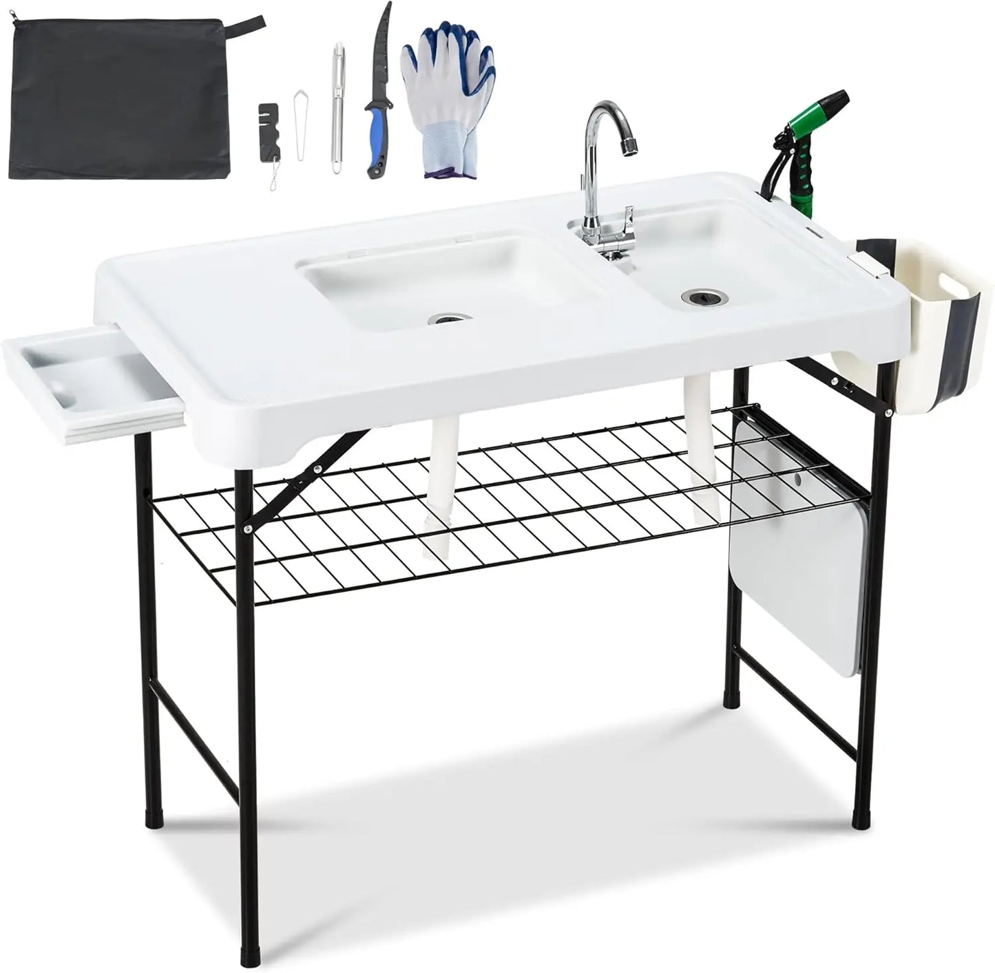 Fish Cleaning Table Portable Camping Sink Station