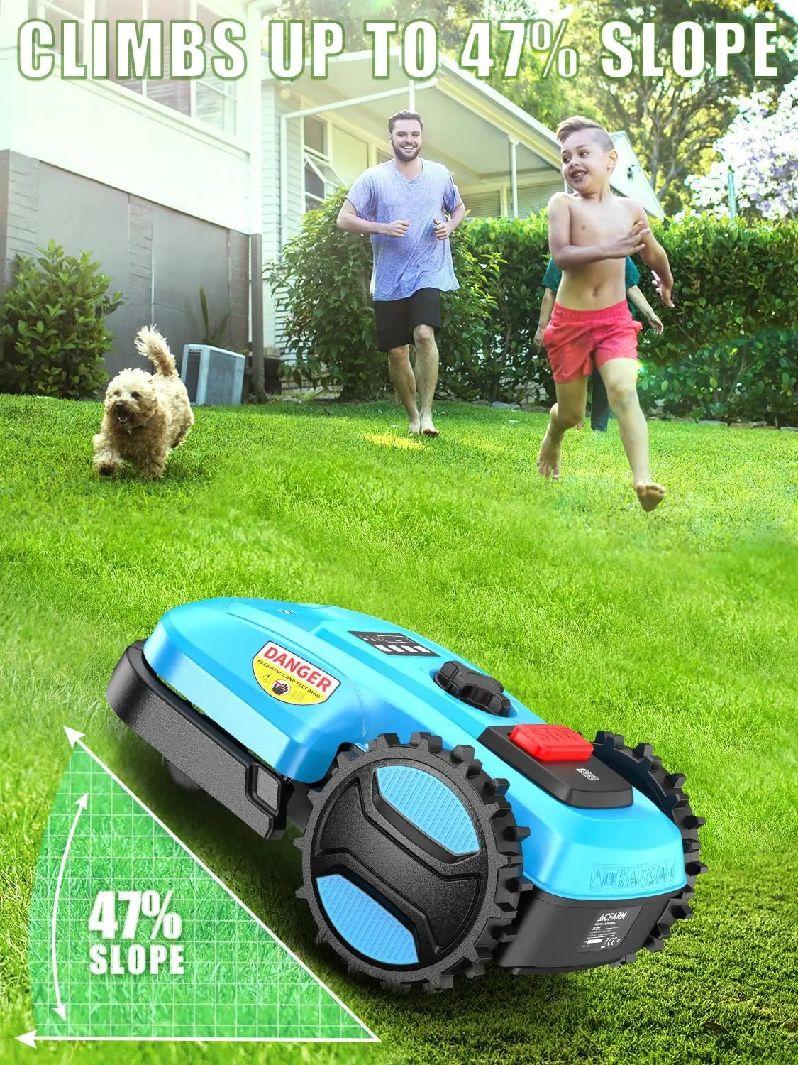 Automatic Robotic Lawn Mower 1/4 Acre 20V