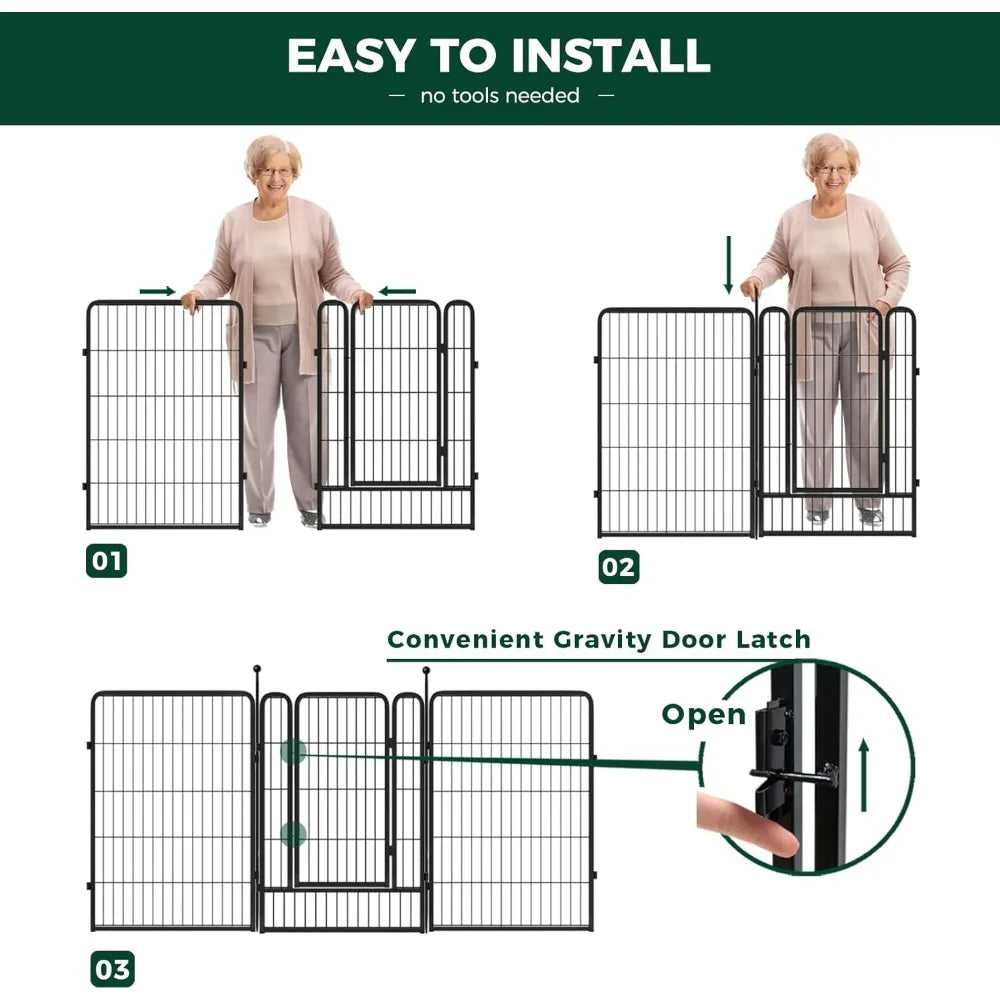 Dog Playpen for Yard, RV Camping, 40 inch, 8 Panels