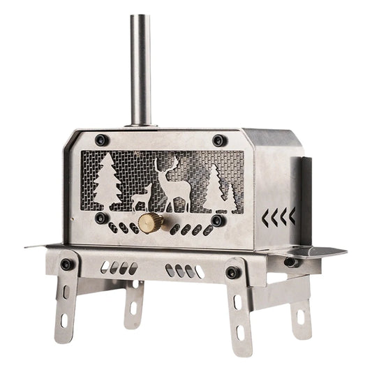 Stainless Steel Wood Stove with Chimney