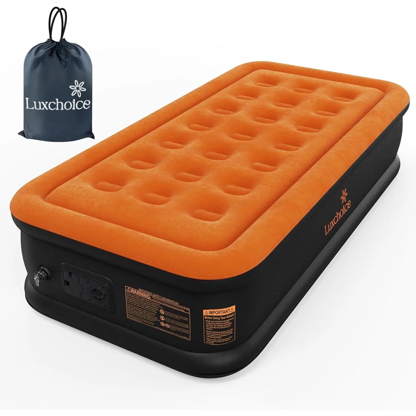 Inflatable Mattress with Built-in Pump, Twin