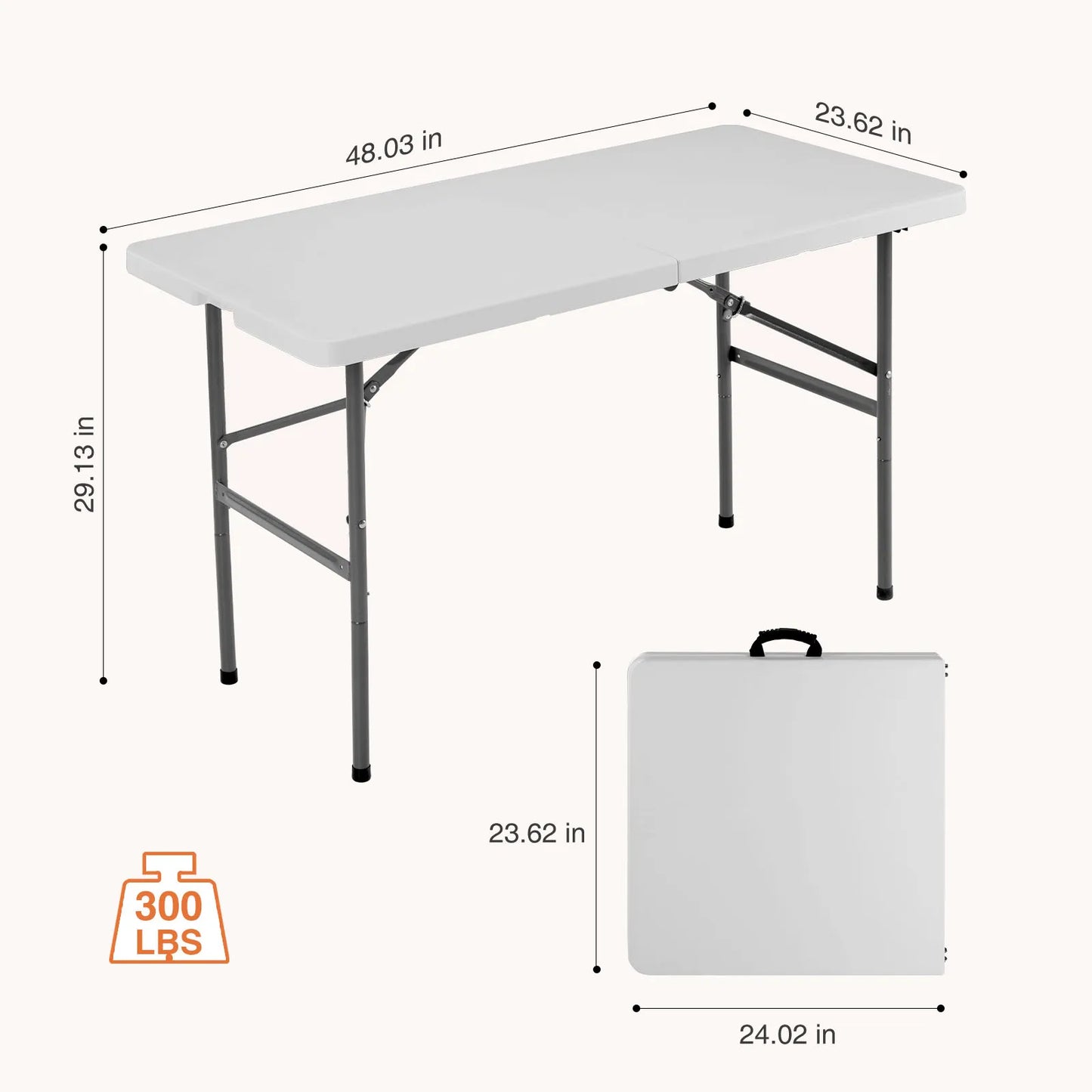 Outdoor/Indoor Heavy Duty Foldable Table